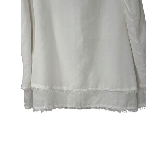 Cloth & Stone women’s white sleeveless v-neck blouse size Large.  #18-1929 - Picture 3 of 5